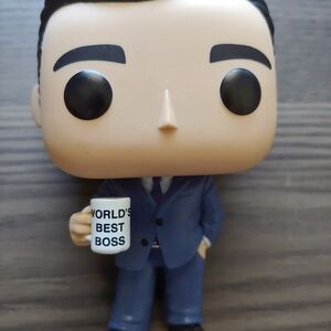 Funko Pop! TV The Office Michael Scott Worlds best Boss Vinyl! Figure Loose